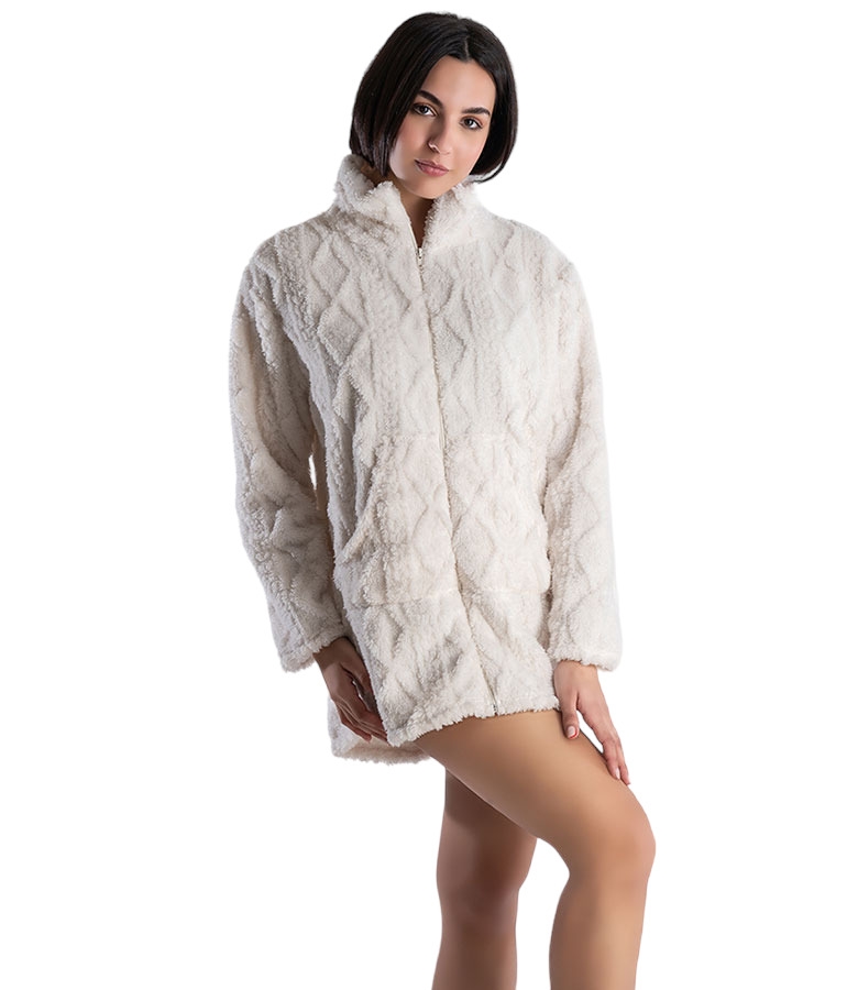 Γυναικεία Ζακέτα Fleece με Ρόμβους
