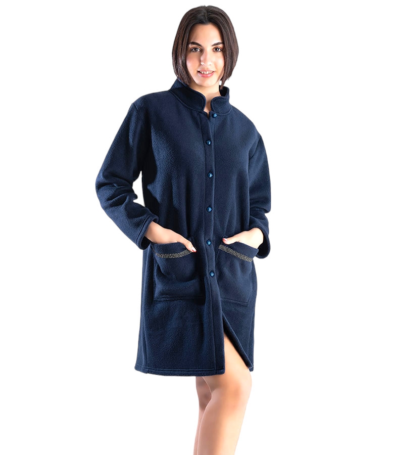 Rachel Γυναικεία Ρόμπα Fleece Κουμπωτή