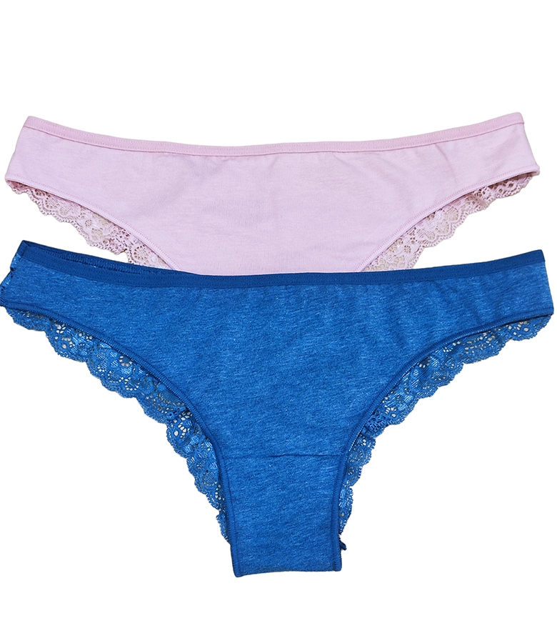 Cotonella Γυναικείο Brazilian Βαμβακερό με Δαντέλα Πίσω 2Pack