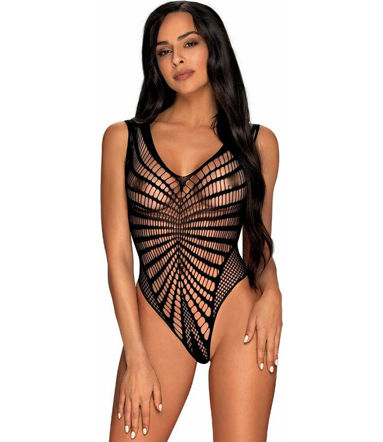 Obsessive Sexy Κορμάκι με Γεωμετρικό Μοτίβο Plus Size