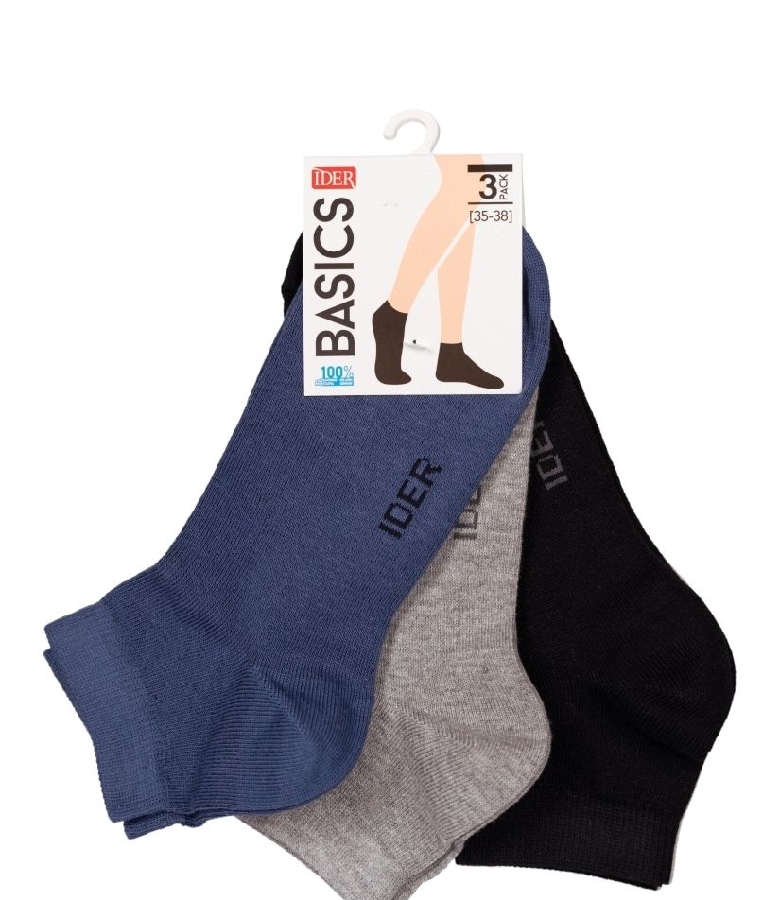 Ider Κάλτσα Σοσόνι Unisex 3Pack Βαμβακερή