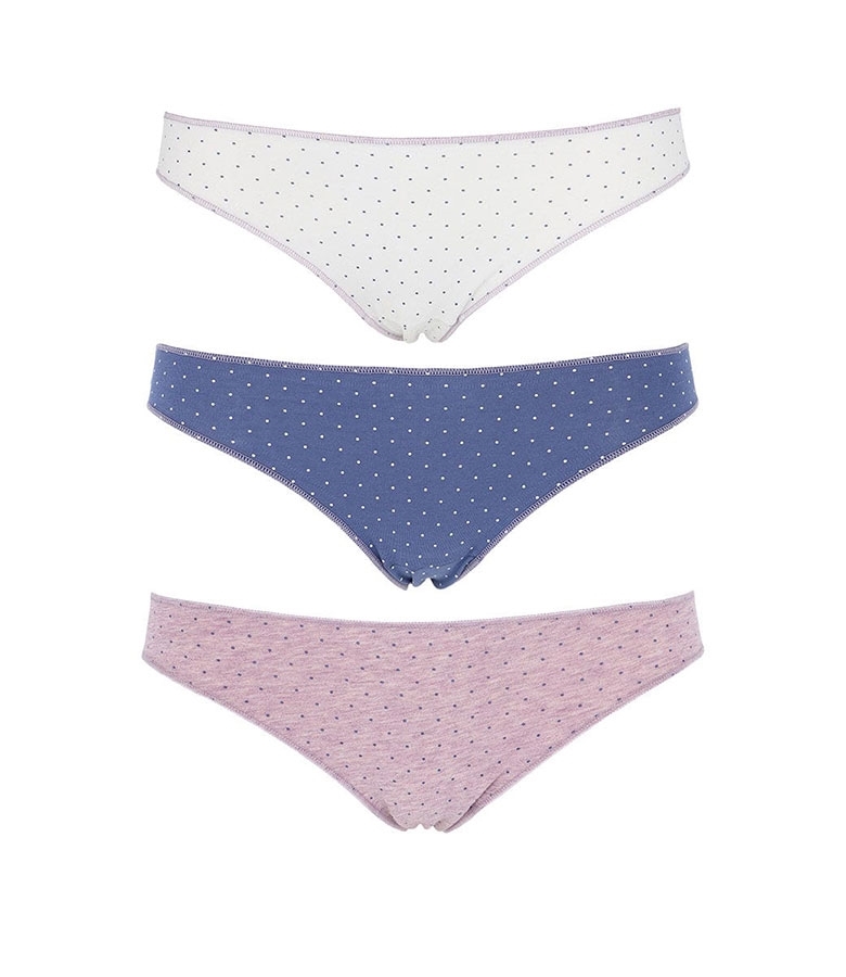Cotonella Γυναικείο Mini Slip Βαμβακερό 3Pack