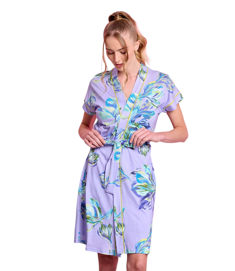 Jeannette Βαμβακερή Floral Ρόμπα 