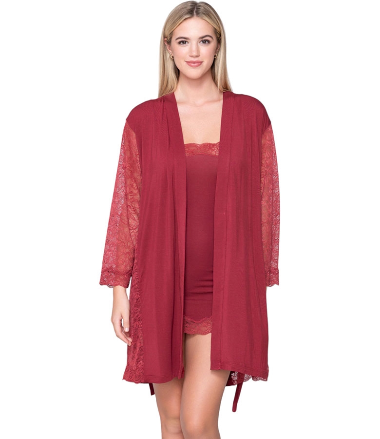 Luna Γυναικείο Κimono Micro Touch Lace 