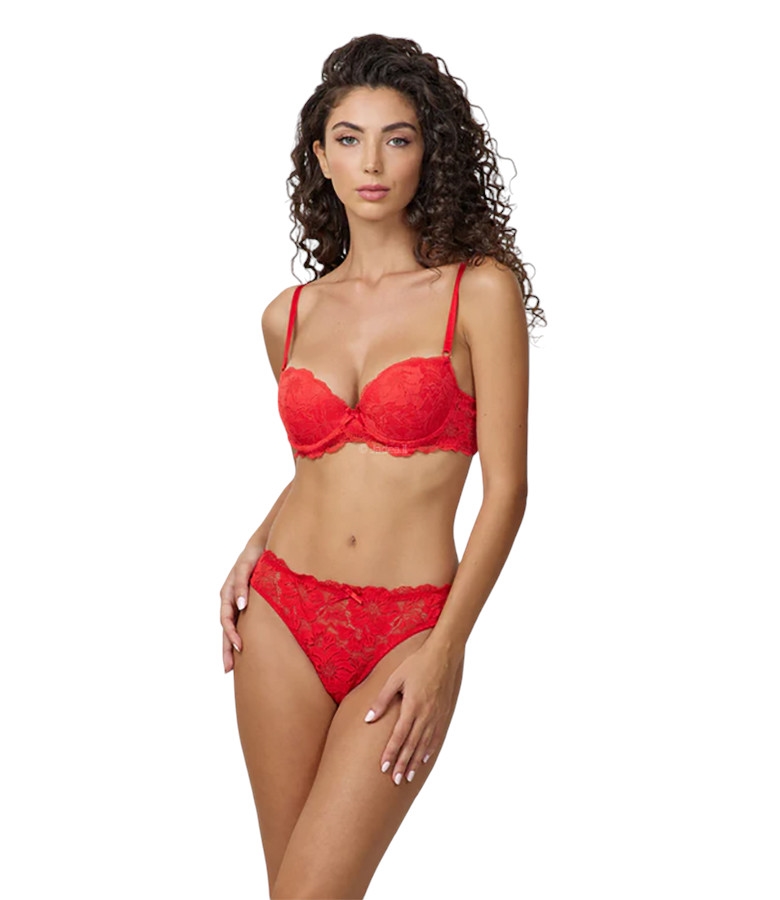 Balconette Bra with Brazilian slip