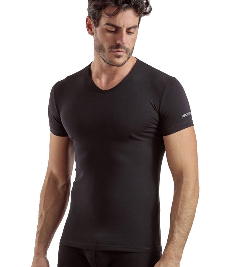 Enrico Covery Ανδρική Κοντομάνικη Φανέλα V-Neck