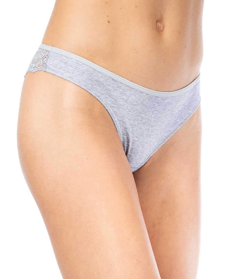 Cotonella Γυναικείο Brazilian Βαμβακερό με Δαντέλα Πίσω 2Pack