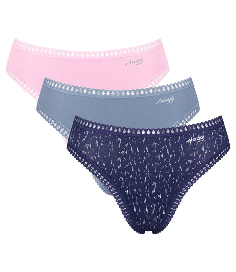 Sloggi Γυναικείο Ψηλόμεσο Σλιπ Gο Crush High Leg 3Pack