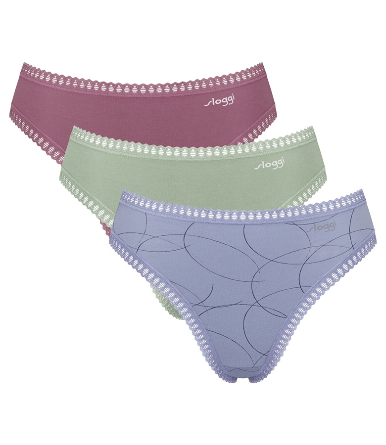 Sloggi Γυναικείο Ψηλόμεσο Σλιπ Gο Crush High Leg 3Pack