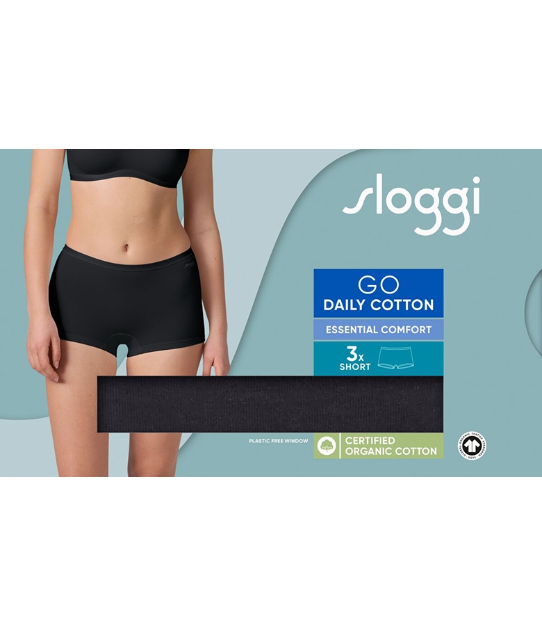 Sloggi Γυναικείο Boxer Σλιπ GO Daily Cotton Short 3Pack