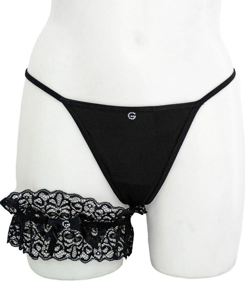 Γυναικείο G-String σετ με Καλτσοδέτα