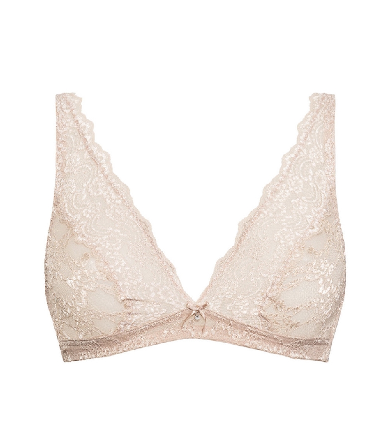 Τριγωνικό Bralette Δαντελένιο χωρίς Επένδυση χωρίς Μπανέλα