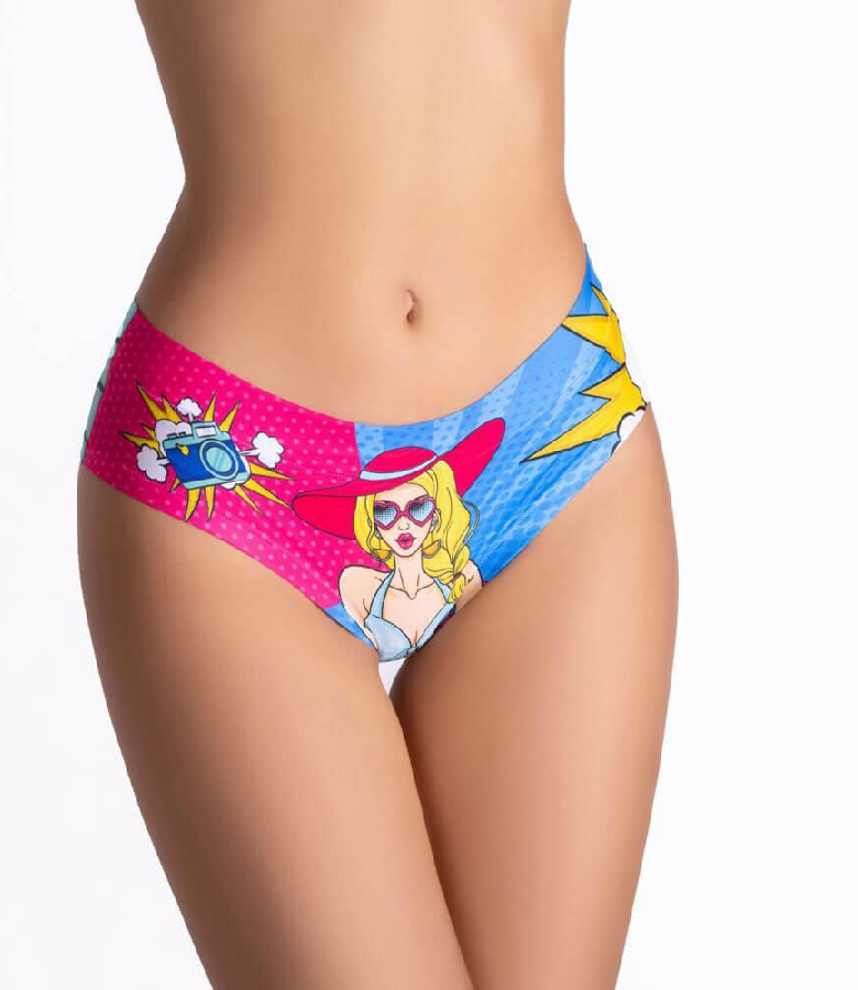 Mememe Γυναικείο Χίπστερ χωρίς Ραφές Comics Beach Girl